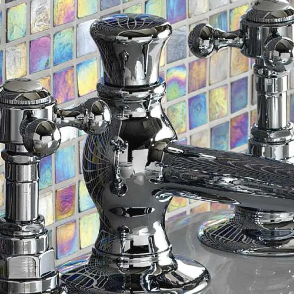 Vintage 3-otvorová mosazná bidetová baterie Made in Italy - Elisea Viadurini