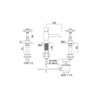 Vintage 3-otvorová mosazná bidetová baterie Made in Italy - Elisea Viadurini