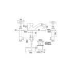 Vintage 3-dírková bidetová baterie z mosazi Made in Italy – Katerina Viadurini