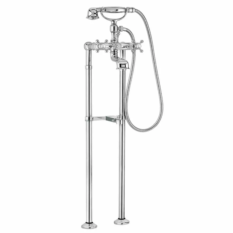 Klasický kohoutek pro vanu na mosazných sloupech vyrobený v Itálii - Enriko Viadurini