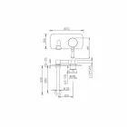 Vyrobeno v Itálii Design Single Tap Wall Mixer Tap - Neno Viadurini