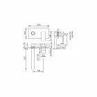 Designová nástěnná baterie, jednoduchá deska vyrobená v Itálii - Sika Viadurini