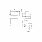 Nástěnná směšovací baterie s výtokem z vodopádu Vyrobeno v Itálii - Sika Viadurini