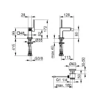 Bidetová jednopáková baterie se čtvercovým odtokem - Erik Viadurini