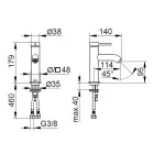 Jednopáková umyvadlová baterie Mosazný kulatý design - Antilio Viadurini