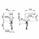 Moderní kovový koupelnový dřezový faucet s infračerveným senzorem - Gonzo Viadurini