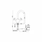 Nastavitelný jednootvorový závitník s chromovaným mosazným odtokem Made in Italy - Zumbo Viadurini