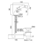 Jednootvorová klasická bidetová baterie z mosazi a motýlkové rukojeti - Miriano Viadurini