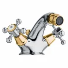 Jednootvorový bidetový kohoutek v mosazném klasickém designu vyrobený v Itálii - Lisca Viadurini