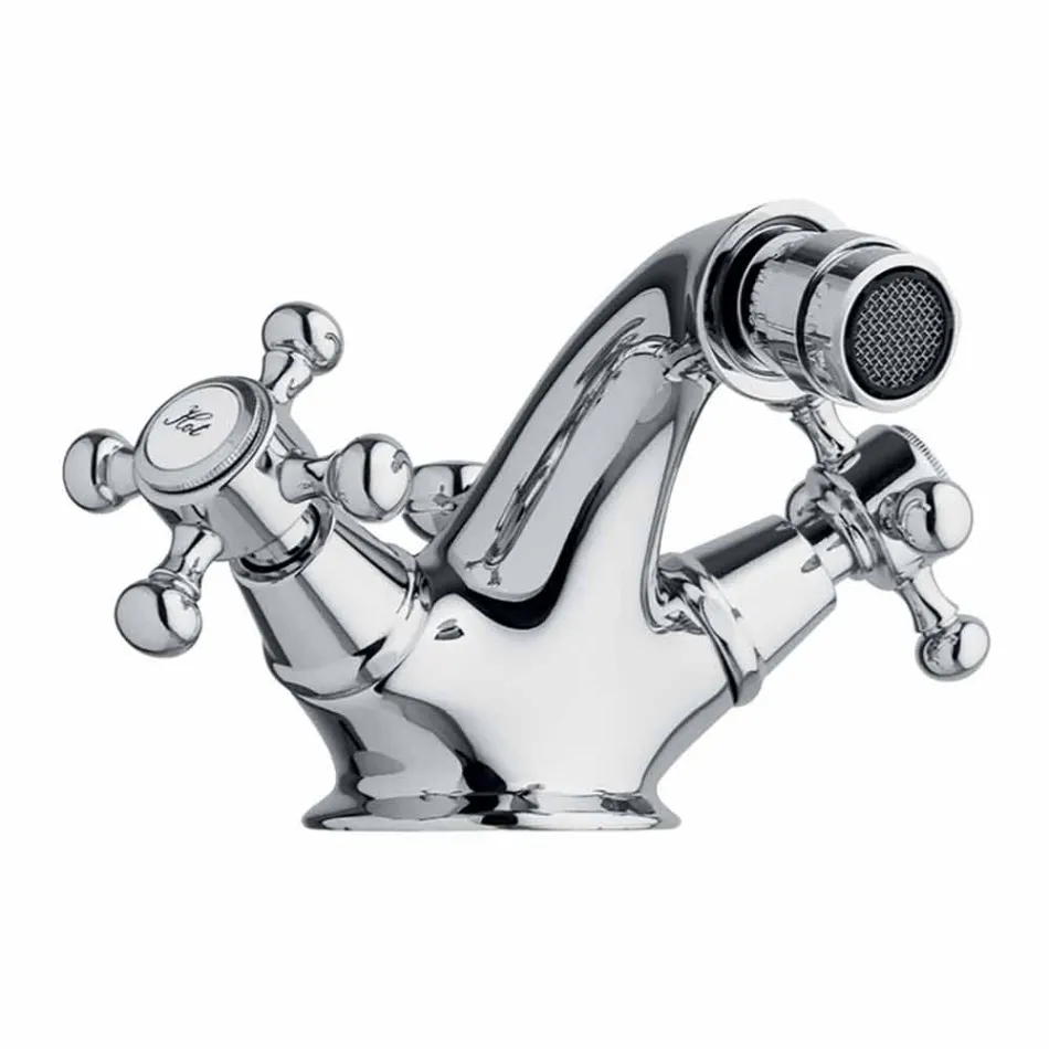 Jednootvorový bidetový kohoutek v mosazném klasickém designu vyrobený v Itálii - Lisca Viadurini