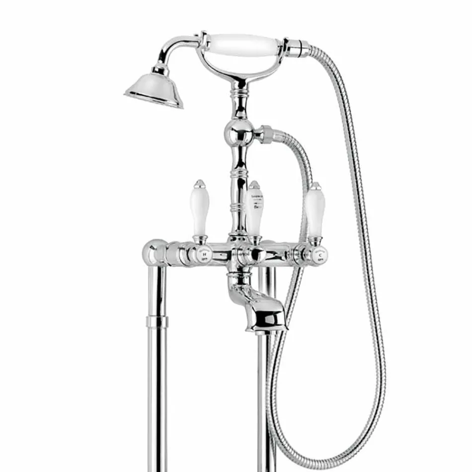 Klasický mosazný vanový faucet vyrobený v Itálii - Riko Viadurini