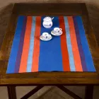 Běžec italského umění vyráběný a ručně malovaný v konopí jedinečný kus - značky Viadurini