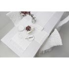 Lněný běhoun na stůl s bílou krajkou Italská luxusní kvalita - Farnese Viadurini