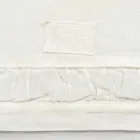 Běhoun z přírodního bílého těžkého prádla s italským luxusním embosováním - Limao Viadurini