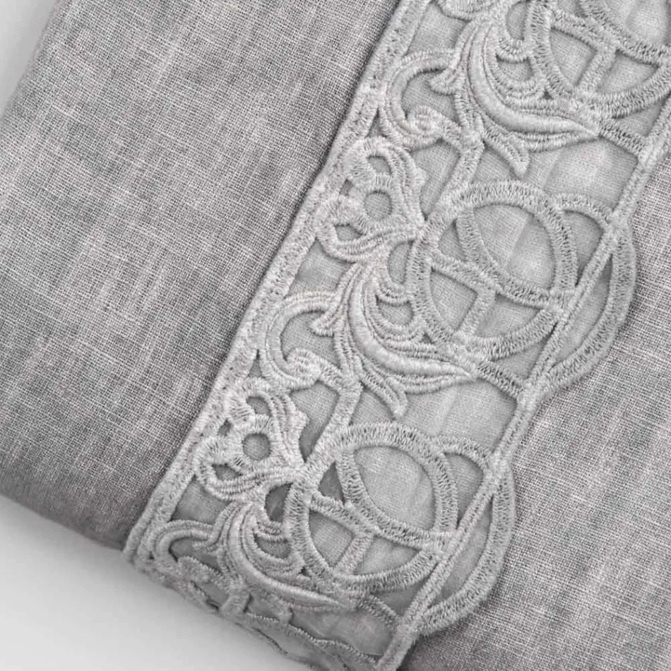 Úložná taška na povlečení na přikrývku s krajkou Sinergia a knoflíky - Energis Viadurini