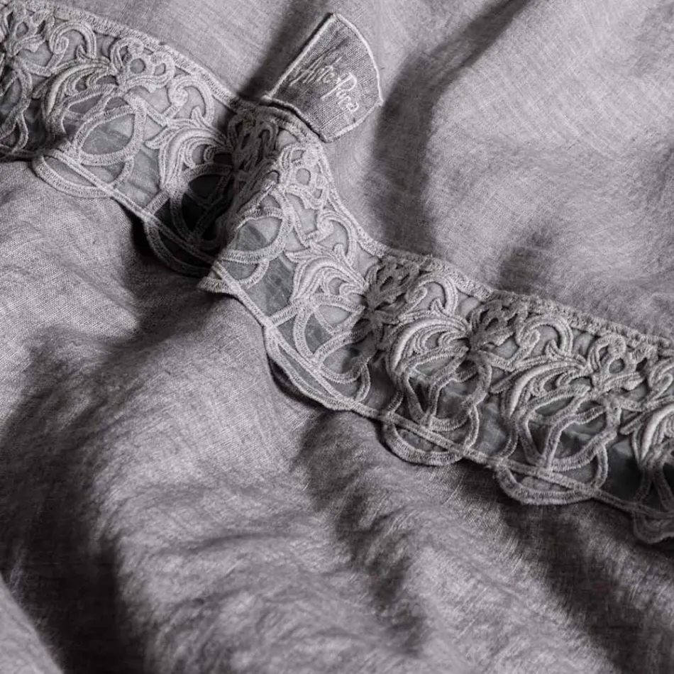 Úložná taška na povlečení na přikrývku s krajkou Sinergia a knoflíky - Energis Viadurini