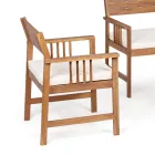 Obývací pokoj 4 designové zahradní doplňky v akátovém dřevě - Roxen Viadurini