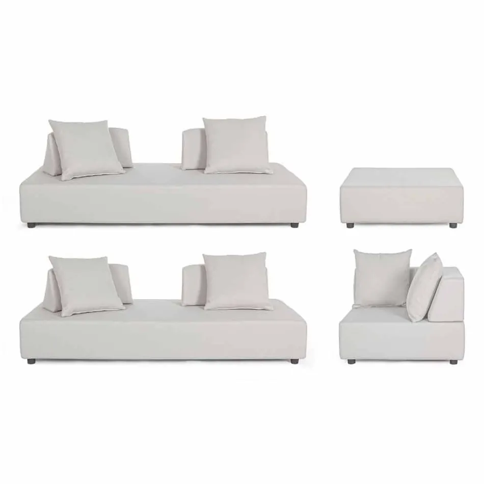 Moderní design Venkovní rohový salonek v Homemotion Fabric - Benito Viadurini