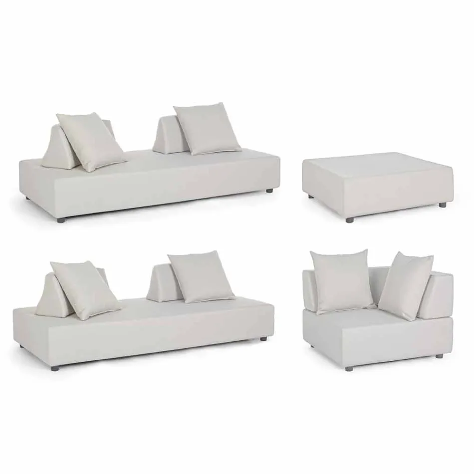 Moderní design Venkovní rohový salonek v Homemotion Fabric - Benito Viadurini