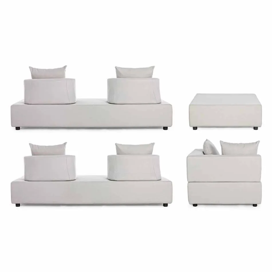 Moderní design Venkovní rohový salonek v Homemotion Fabric - Benito Viadurini