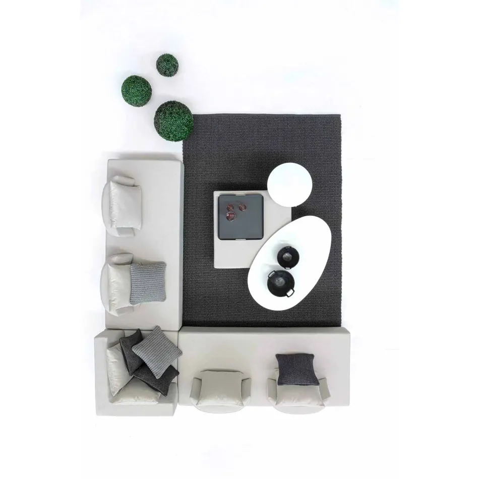 Moderní design Venkovní rohový salonek v Homemotion Fabric - Benito Viadurini