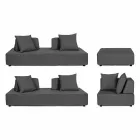 Moderní design Venkovní rohový salonek v Homemotion Fabric - Benito Viadurini