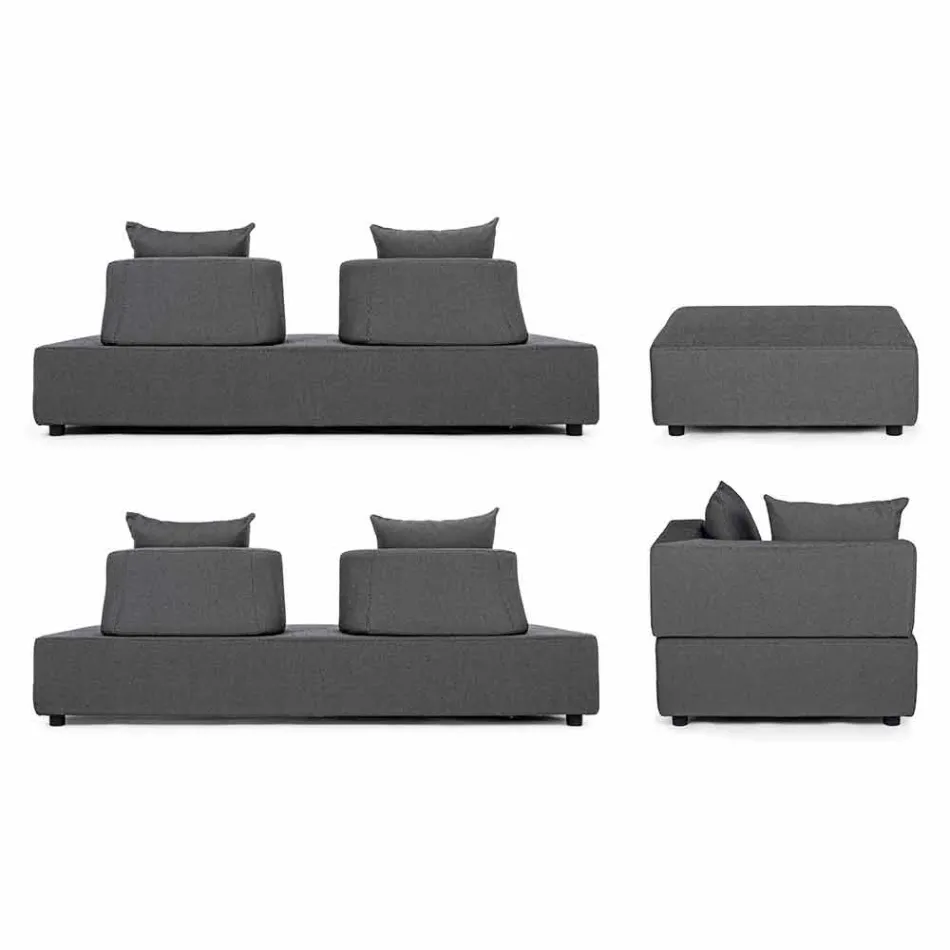 Moderní design Venkovní rohový salonek v Homemotion Fabric - Benito Viadurini