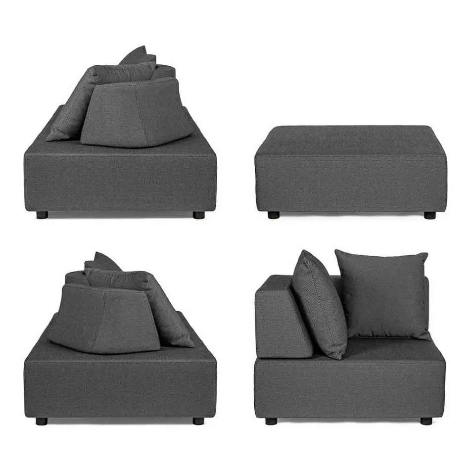 Moderní design Venkovní rohový salonek v Homemotion Fabric - Benito Viadurini