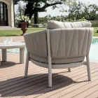 Obývací pokoj sestávající ze 2 křesel, 1 pohovky a 2 konferenčních stolků z hliníku - Fusion Viadurini