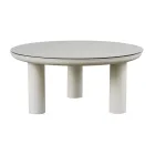 Obývací pokoj sestávající ze 2 křesel, 1 pohovky a 2 konferenčních stolků z hliníku - Fusion Viadurini