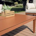 Obývací pokoj sestávající ze 2 křesel, 1 pohovky a konferenčního stolku z hliníku - Symphony Viadurini