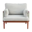 Obývací pokoj sestávající ze 2 křesel, 1 pohovky a konferenčního stolku z hliníku - Symphony Viadurini