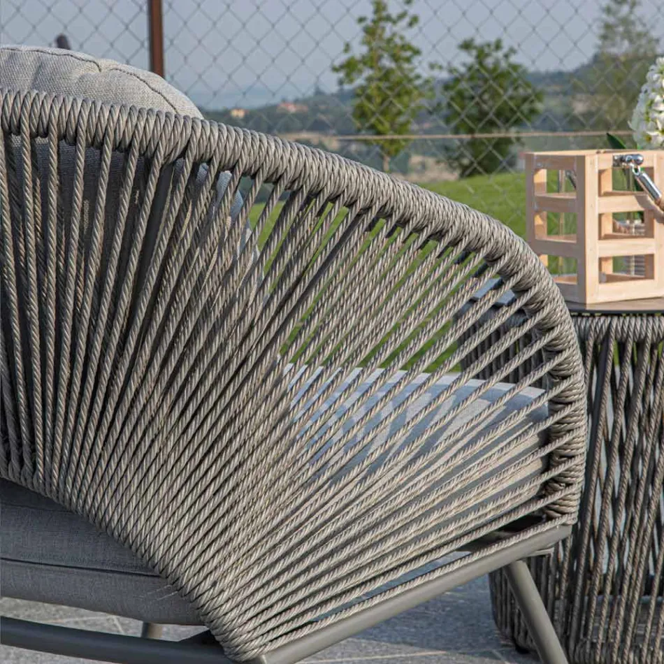 Obývací pokoj sestávající ze 2 křesel s konferenčním stolkem - kufr Viadurini