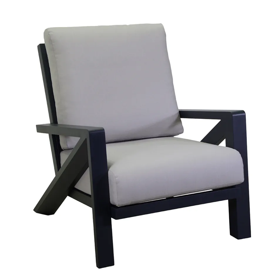 Obývací pokoj sestávající z pohovky, konferenčního stolku a křesel s podnožkou - nástěnka Viadurini