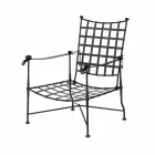 Artisan Outdoor Living Room in Iron Graphite Finish Made in Italy - Lietta Viadurini