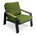 Venkovní obývací pokoj sestávající z 1 pohovky, 2 křesel a 1 konferenčního stolku - Righello Viadurini