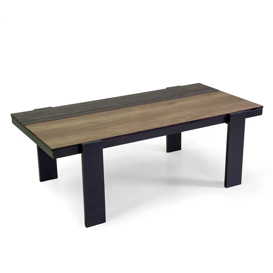 Venkovní obývací pokoj sestávající z 1 pohovky, 2 křesel a 1 konferenčního stolku - Righello Viadurini