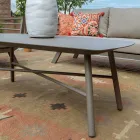 Venkovní obývací pokoj sestávající z 1 trojmístné pohovky, 2 křesel a 1 konferenčního stolku - Righello Viadurini