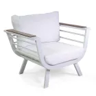 Venkovní obývací pokoj sestávající ze 2 křesel a 1 hliníkového stolu - Righello Viadurini