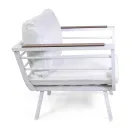 Venkovní obývací pokoj sestávající ze 2 křesel a 1 hliníkového stolu - Righello Viadurini