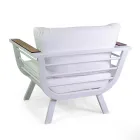 Venkovní obývací pokoj sestávající ze 2 křesel a 1 hliníkového stolu - Righello Viadurini