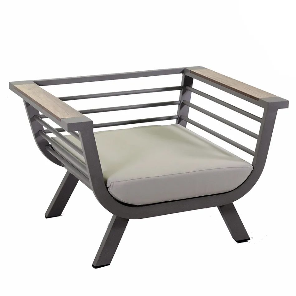 Venkovní obývací pokoj sestávající ze 2 křesel a 1 konferenčního stolku - Righello Viadurini