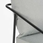 Venkovní obývací pokoj s 1 pohovkou, 2 křesly a 2 ocelovými stoly - Preferuji Viadurini