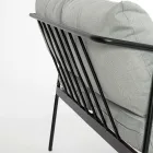 Venkovní obývací pokoj s 1 pohovkou, 2 křesly a 2 ocelovými stoly - Preferuji Viadurini