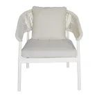 Venkovní obývací pokoj s polštáři a zaoblenými područkami - Zenith Viadurini