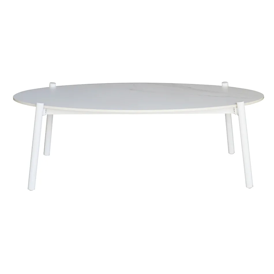 Venkovní obývací pokoj s polštáři a zaoblenými područkami - Zenith Viadurini