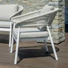 Venkovní obývací pokoj se zaoblenými polštáři a područkami - Zenith Viadurini