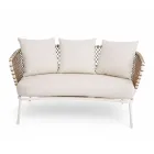 Venkovní lehátko s hliníkovým rámem a provazovým opěradlem - Skyline Viadurini