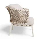 Venkovní lehátko s hliníkovým rámem a provazovým opěradlem - Skyline Viadurini