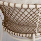 Venkovní lehátko s hliníkovým rámem a provazovým opěradlem - Skyline Viadurini